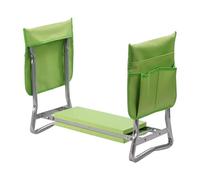 Relaxdays Banc à Genoux Jardin, Pliable, rembourré, avec Poches, 2 en 1 Appui-Genoux et siège, jusqu'à 150 kg, Vert