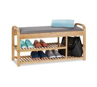 Relaxdays Banc chaussures avec espace rangement
