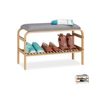 Relaxdays Banc chaussures avec siège pour 6 paires