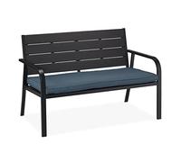 Relaxdays Banc de jardin avec coussin