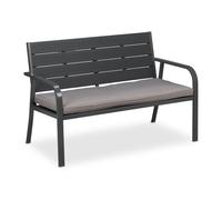Relaxdays Banc de jardin avec coussin