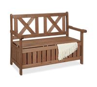 Relaxdays Banc de jardin avec rangement