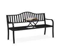 Relaxdays Banc de jardin avec table pliante