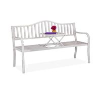 Relaxdays Banc de jardin avec table pliante