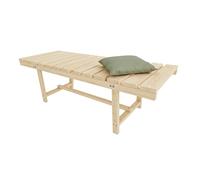Relaxdays Banc de Jardin Naturel, 2 Places, sans Dossier, Sapin, Balcon