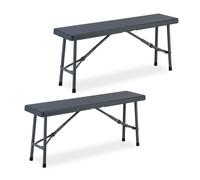 Relaxdays Banc de jardin pliable en lot de 2
