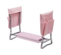 Relaxdays Banc de Jardin Pliant rembourré 2 en 1 avec Poches, 50x60x27,5 cm, Rose