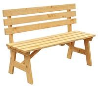 Relaxdays Banc de jardin en sapin avec dossier