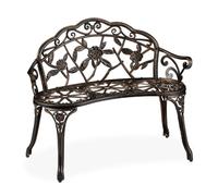Relaxdays Banc de jardin roses vintage