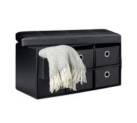 Relaxdays Banc de rangement tabouret coffre