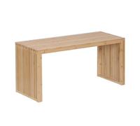 Relaxdays Banc en Bambou Moderne sans Dossier, 43 x 90 x 33 cm, Naturel, pour Cuisine, entrée, Salle de Bain, Chambre