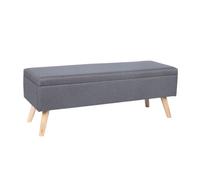Relaxdays Banc en lin avec rangement intégré