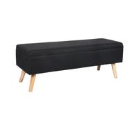 Relaxdays Banc en lin avec rangement intégré