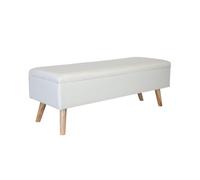 Relaxdays Banc en lin avec rangement intégré