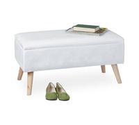 Relaxdays Banc en velours avec espace de rangement