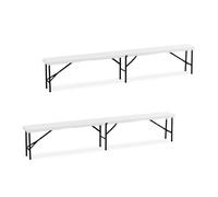Relaxdays Banc pliable 240 cm lot de 2