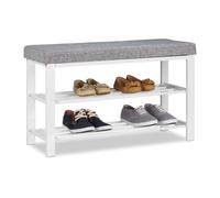 Relaxdays Banc Range-chaussures Coussin rembourré