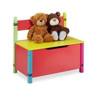Relaxdays Banquette de rangement pour enfants
