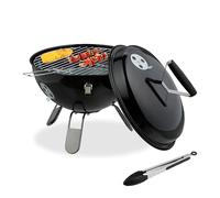Relaxdays Barbecue portable Ø 37 cm avec pince