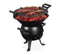 Relaxdays Barbecue tonneau en fonte de fer