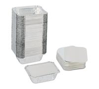 Relaxdays Barquettes en aluminium 100 pièces