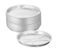 Relaxdays Lot de 50 barquettes rondes en aluminium