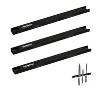 Relaxdays Barre magnétique noire en lot de 3