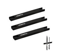 Relaxdays Barre magnétique noire en lot de 3