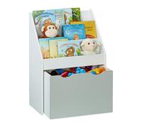 Relaxdays Étagère pour enfant avec coffre à jouets