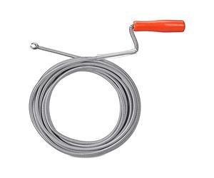 Relaxdays Bobine de nettoyage de canalisations avec griffe, nettoyage mécanique des tuyaux, toilettes, douche, évier, acier, 9 mm x 10 m, argent