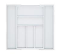 Relaxdays Range-couverts Bambou Blanc Extensible