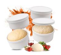 Relaxdays Boîte à pâte avec couvercle, lot de 4
