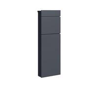 Relaxdays Boîte aux Lettres sur Pied résistante aux intempéries, Moderne, 111x39,5x14 cm, 2 clés, Anthracite