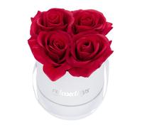 Relaxdays Boîte blanche ronde pour 4 roses