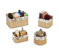 Relaxdays Boite de rangement en lot de 4