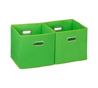 Relaxdays Boîte de rangement en tissu en lot de 2