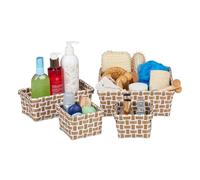 Relaxdays Boîte de rangement lot de 4 paniers