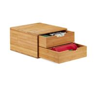 Relaxdays Boîte de rangement organiseur bambou