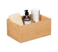 Relaxdays Boîte en bambou rectangulaire empilable