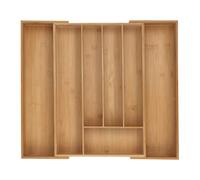 Relaxdays Range-couverts extensible en bambou