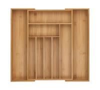 Relaxdays Range-couverts extensible en bambou