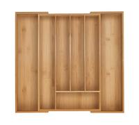 Relaxdays Range-couverts extensible en bambou