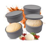 Relaxdays Boîte à pâte avec couvercle, lot de 4