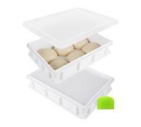 Relaxdays Boîtes à pâtons avec couvercle, lot de 2