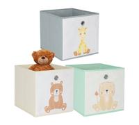Relaxdays Boîtes de rangement enfant, 3 pièces