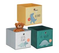 Relaxdays Boîtes de rangement enfant, 3 pièces