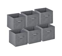 Relaxdays Lot de 6 boîtes de rangement pliables