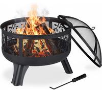 relaxdays Bol de feu noir 60,0 cm