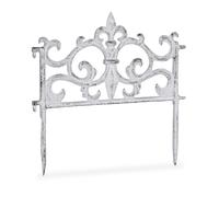 Relaxdays Bordure de jardin blanche lot de 3