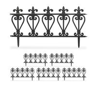 Relaxdays Lot de 6 bordures de jardin en plastique